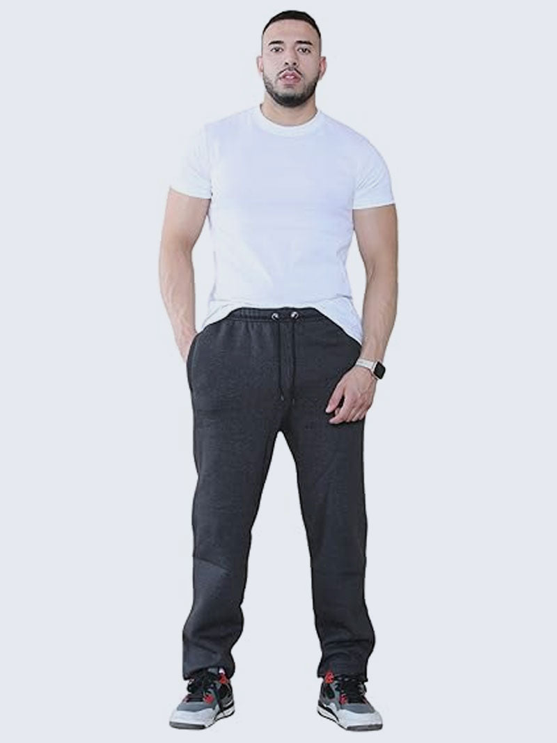 Mens Open Hem Sweatpants Fleece Jogger