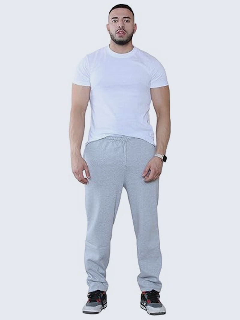 Mens Open Hem Sweatpants Fleece Jogger