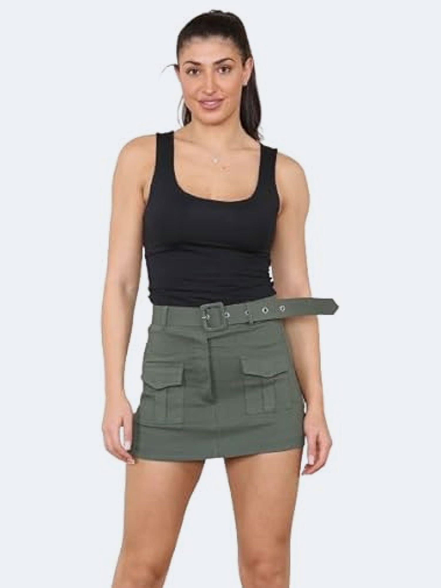 Women's Cargo Pocket Mini Skirt