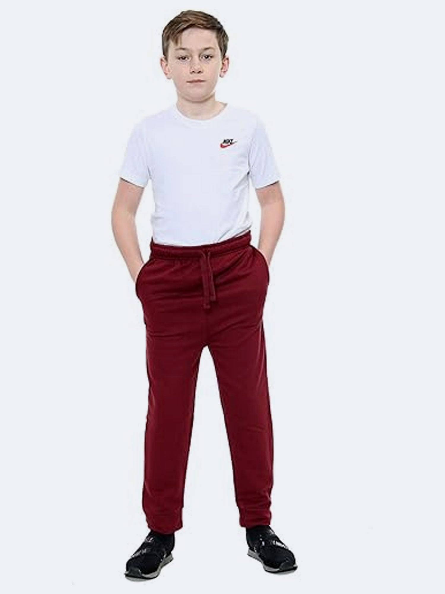 Kids Boys Girls Sports PE Fleece Jogging Bottoms Pants