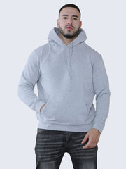 Men Plain Fleece Pullover Hoodie Sweatshirt Top