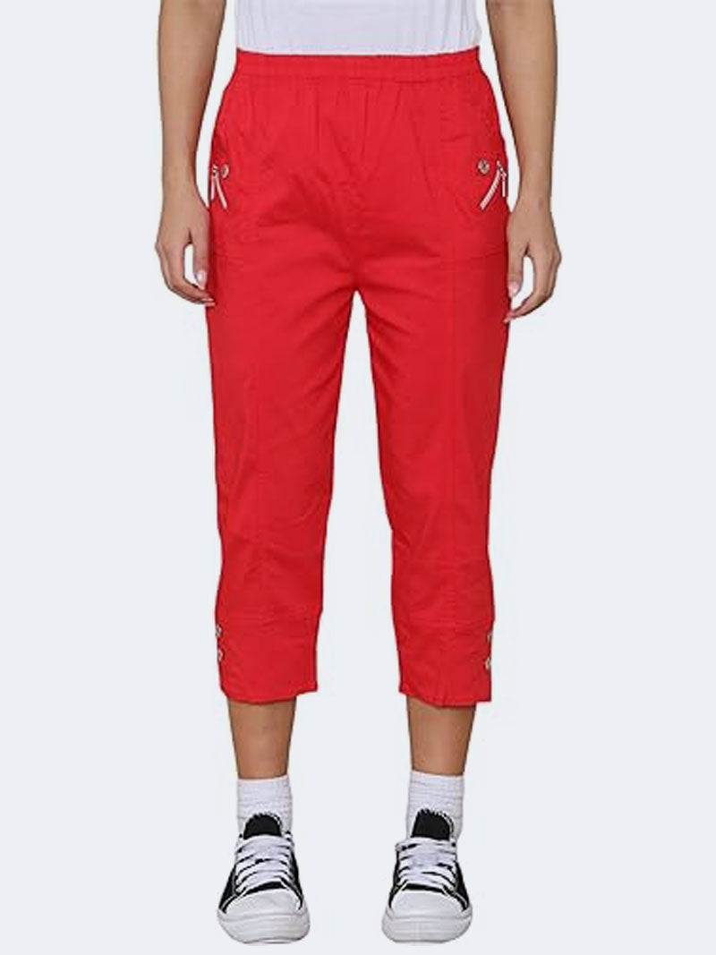 Women's Cherry Berry Capri Trousers Pant